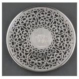 Galt & Bros Filigree Sterling Silver Serving Plate