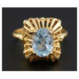 14k Gold Topaz Ladies Ring