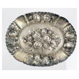 HANAU .800 SILVER Repousse Fruit Tray