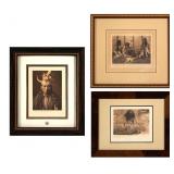 (3) EDWARD S. CURTIS Framed Prints