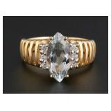 10k Gold Topaz Ring