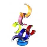 FAY MILLER Art Glass Abstract Sculpture
