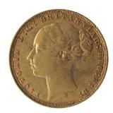 1878 Gold Sovereign Coin, Melbourne