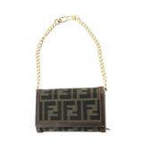 Fendi Zucca Canvas Leather Wallet