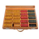 Vintage BAKELITE Poker Chip Set, 450 Chips