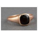 10K Rose Gold Garnet Ring