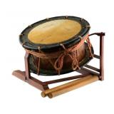 Japanese Drum Shime-Taiko Noh Theater 19th Cent.