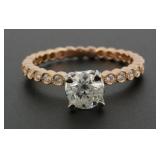 18k Round Brilliant Cut Diamond Ring