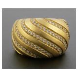 Vintage 14k Gold Diamond Dome Ring