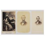 (3) Abraham Lincoln CDV Photographs