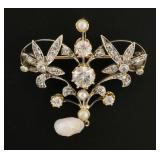 14K Yellow Gold Antique Brooch