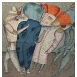 MIHAIL CHEMIAKIN Conversation 1979 Original Litho