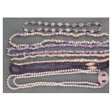 (6) Rose Quartz and Amethyst Necklaces