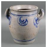 Salt Glazed Stoneware Cobalt Crock