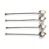 (4) Vtg Sterling Ice Tea Mint Julep Stirrer Spoons
