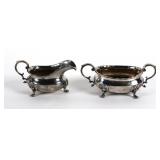 Antique Galt & Bro Sterling Creamer Sugar Set