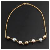 10K Gold and Pearl Necklace