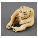 Ivory Netsuke Signed Monkey