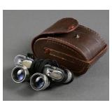 Vintage 7x18 Mini Opera Binoculars with Case