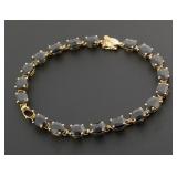 14K Gold & Sapphire Bracelet