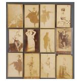 (12) Risque Gail & Ax Navy Tobacco Cards, 1800s