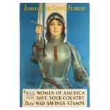 Joan of Arc Saved France WWI Savings Stamps Poster