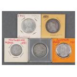 (5) Various 19th 20th Cent Foreign Currency
