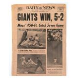 1954 World Series WILLIE MAYS Makes THE CATCH