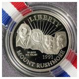 1991-S Proof Mt. Rushmore Half Dollar