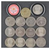 (15) Vintage Casino Gaming Tokens Coins