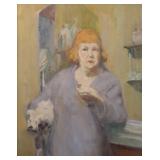 PIERRE VILLAIN Oil Painting of a Woman
