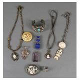 (10) Sterling & Costume Jewelry