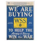 WWI Poster WSS "We Are Buying" Stamps