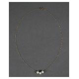 14K Gold and Pearl Necklace