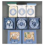 (8) Wedgwood Jasper Christmas Ornaments