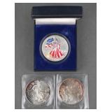 (3) American Silver Eagle Bullion Coins