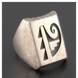 Vintage Mens Silver Hopi Ring