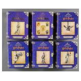 (6) Harry Potter Hallmark Pewter Ornaments