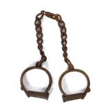 Original 19th Century Antique Iron Leg Shackles