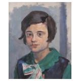 PIERRE VILLAIN Oil Painting of a Young Girl