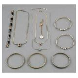 (12) Sterling Necklaces & Bracelets
