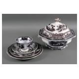 (5) Black Transferware