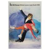 Lake Placid Ice Skating 1980 Olympics Poster