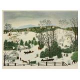Grandma Moses "Out for the Christmas Trees" Prin