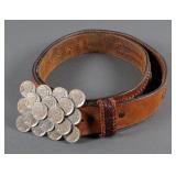 Vintage Buffalo Indian Head Nickels Belt & Buckle