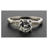 14K White Gold Ring, .84 Carat Diamond