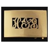14K Yellow Gold Belt Buckle