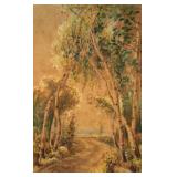 W WARREN BROWN Landscape Watercolor