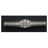 Antique Platinum & Diamond Brooch, 4 Carats