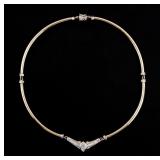 14K Gold & Diamond Contemporary Necklace